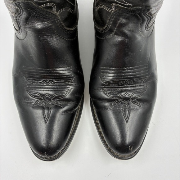 Laredo Kadi Women's Black Leather Western Cowboy Boots Style 5740 Sz 7M  Fox - Picture 5 of 16